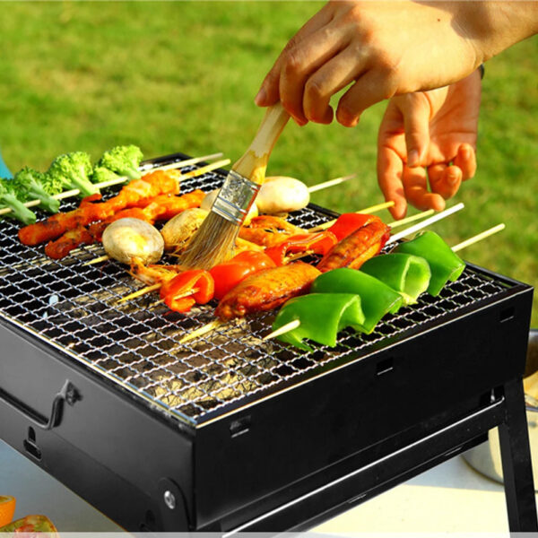 Portable Foldable Charcoal Grill Mini Tabletop Stainless Steel Barbecue Grill for Backyard Camping Picnics - Image 6