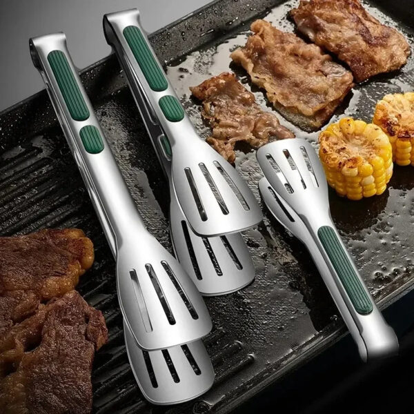 1pc Non Slip Stainless Steel Food Tongs Meat Salad Bread Clip Barbecue Grill Buffet Clamp Cooking Tools Kitchen Accessories - Image 2