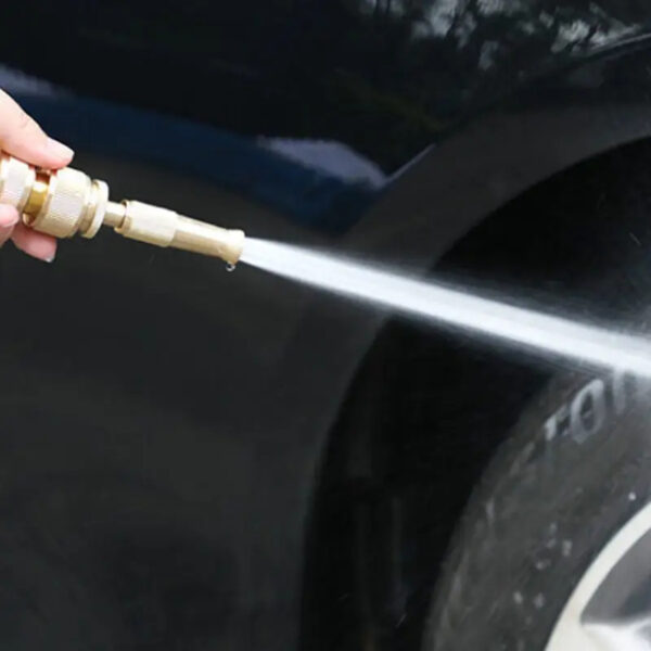 Garden Brass Adjustable Spray Gun Hose Nozzle High Pressure Straight Copper Gun For Car Washing - Image 3