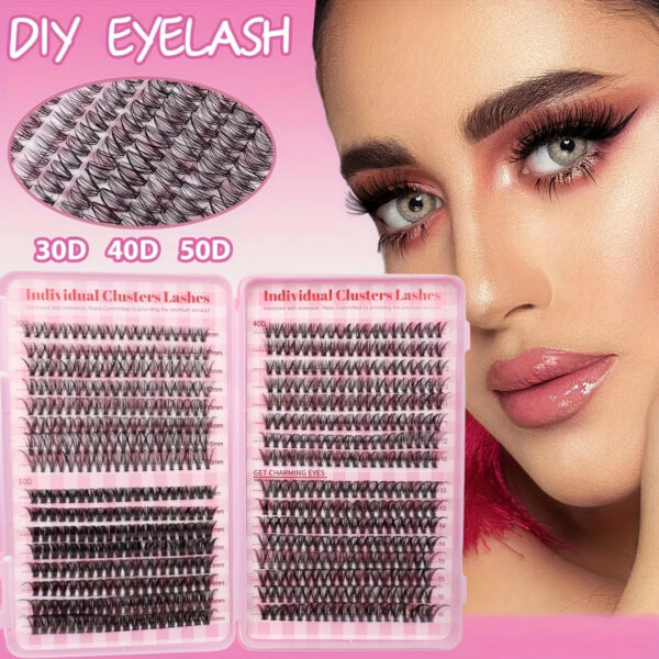 640 eyelash extensions - D-roll, 9-18mm, 30D-80D thickness, perfect for cat eyes, baby eyes, and natural styles - Image 6