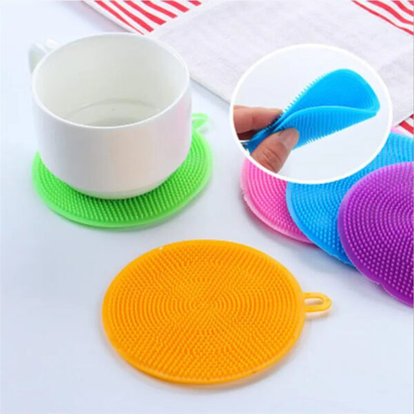 6Pcs Silicone Cleaning Brushes Soft Silicone Scouring Pad Washing Sponge Dish Bowl Pot Cleaner Washing Tool Kitchen Accessories - Image 6