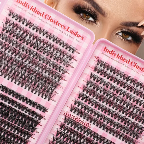640 eyelash extensions - D-roll, 9-18mm, 30D-80D thickness, perfect for cat eyes, baby eyes, and natural styles - Image 4
