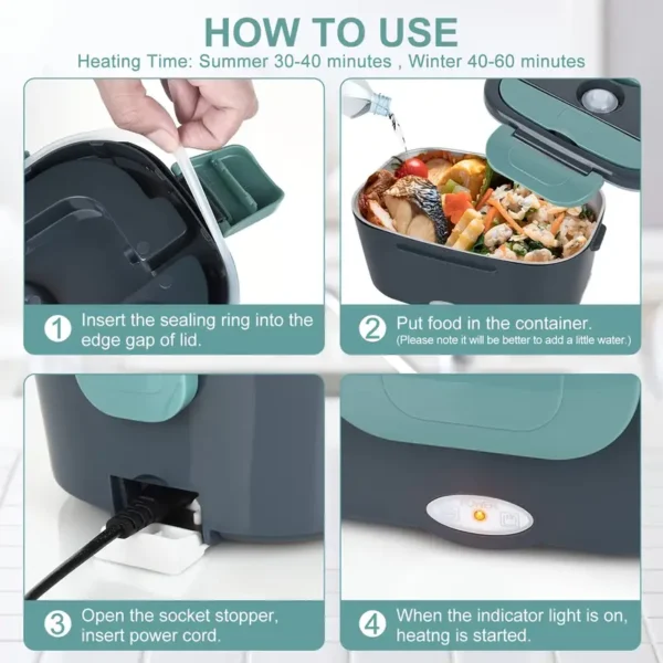 2-In-1 Electric Heating Lunch Box Car - Image 4