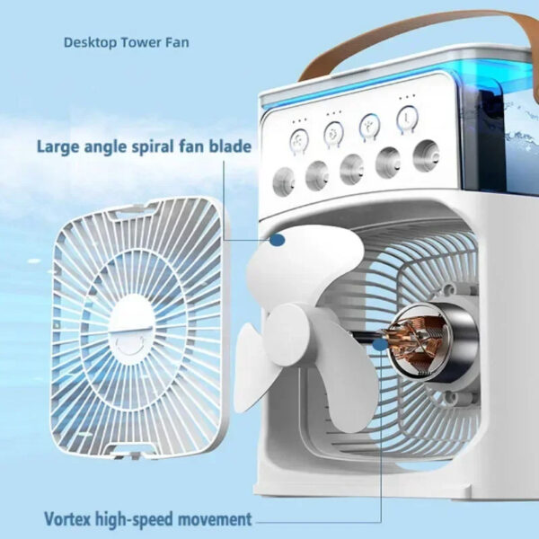 3 In 1 Fan AIr Conditioner Household Small Air Cooler LED Night Light Portable Humidifier Air Adjustment Fan Office Home Fan New - Image 6