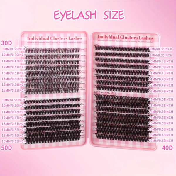 640 eyelash extensions - D-roll, 9-18mm, 30D-80D thickness, perfect for cat eyes, baby eyes, and natural styles - Image 5