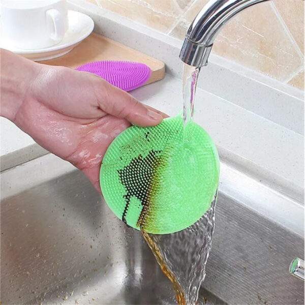 6Pcs Silicone Cleaning Brushes Soft Silicone Scouring Pad Washing Sponge Dish Bowl Pot Cleaner Washing Tool Kitchen Accessories - Image 4
