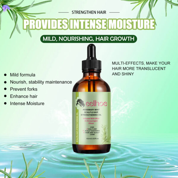 EELHOE Rosemary Oil Hair Growth Treatment for Damaged Hair Strengthening Woman Hair Care Products Organic Rosemary Essential Oil - Image 2