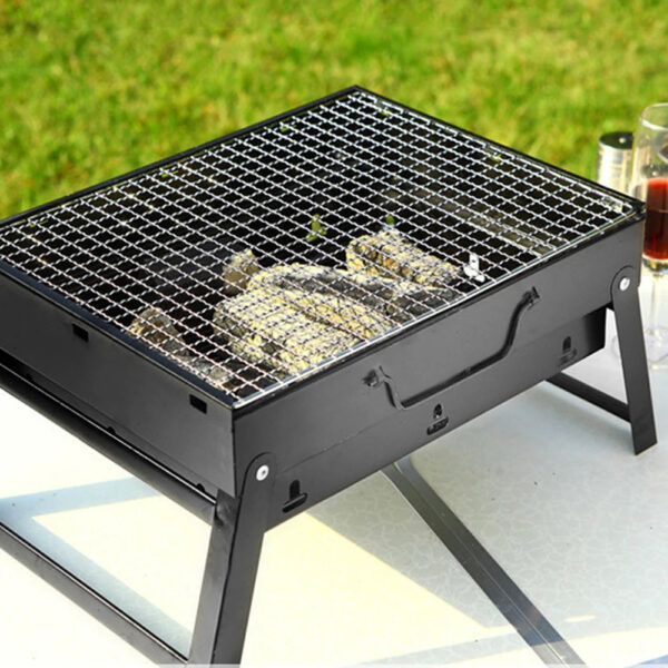 Portable Foldable Charcoal Grill Mini Tabletop Stainless Steel Barbecue Grill for Backyard Camping Picnics - Image 3