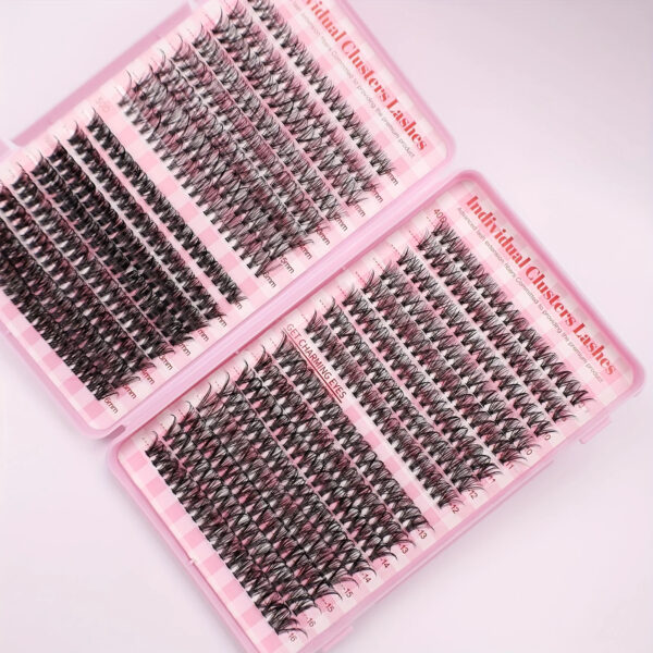 640 eyelash extensions - D-roll, 9-18mm, 30D-80D thickness, perfect for cat eyes, baby eyes, and natural styles - Image 3