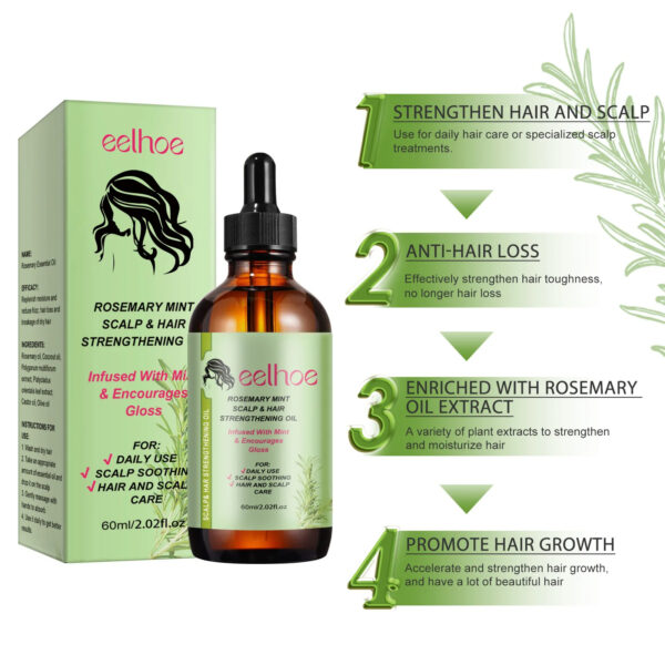 EELHOE Rosemary Oil Hair Growth Treatment for Damaged Hair Strengthening Woman Hair Care Products Organic Rosemary Essential Oil - Image 3
