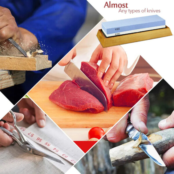 Sharpening Stone Knife Sharpener Professional Whetstone Dual Side Set Grinding Shapner Water Wetstone Kitchen Accessories Tools - Image 5