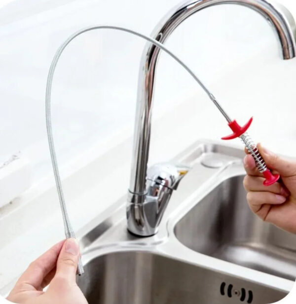 Hand Pinch Cleaning Sewer Pipe Plunger Hand Pinches Four Claws Pipe Opener Drains Four Claw Telescopic Bathroom Accessories Home - Image 2