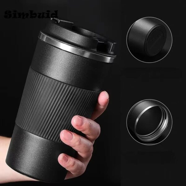 Stainless Steel Thermal Coffee Cup – 380ml / 510ml Insulated Travel Mug for Car & Office - Image 2