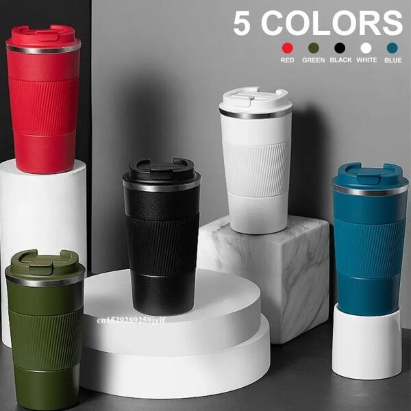 Stainless Steel Thermal Coffee Cup – 380ml / 510ml Insulated Travel Mug for Car & Office - Image 3
