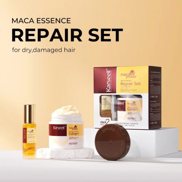 Karseell Collagen Hair Treatment Deep Repair Hair Mask 500ml + Argan Oil Hair Serum 50ml for Dry Damaged Hair All Hair Types - Image 6