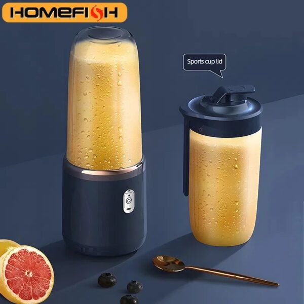 Portable Juicer Blender 400ml Electric Fruit Juicer USB Charging Lemon Orange Fruit Juicing Cup Smoothie Blender Machine 2cups - Image 3