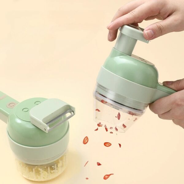 4 In 1 Electric Vegetable Cutter Set - Image 3