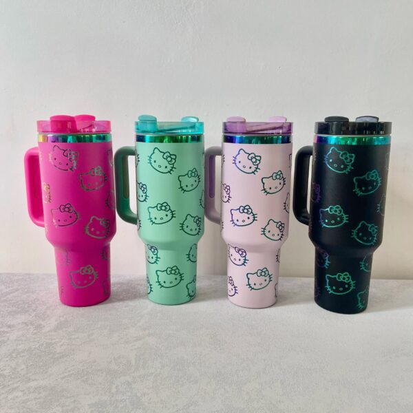 Thermal Coffee hello kitty Cup with Straw Stainless Steel Vacuum Insulated Tumbler 40oz Thermal Iced Travel Cup for Outdoor - Image 4
