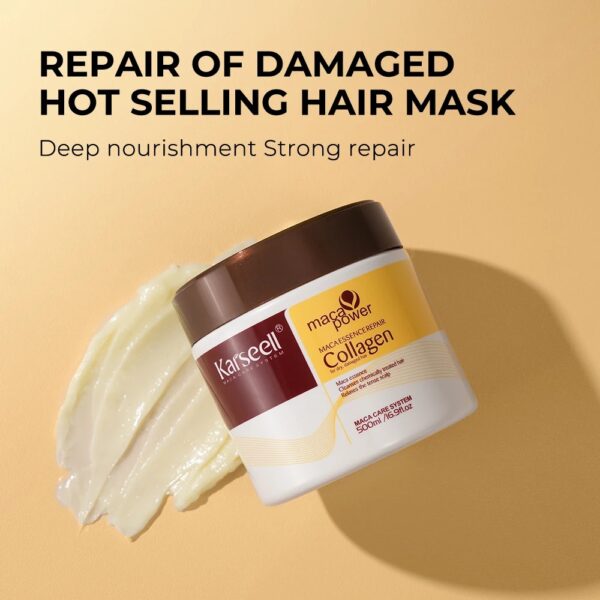 Karseell Collagen Hair Treatment Deep Repair Hair Mask 500ml + Argan Oil Hair Serum 50ml for Dry Damaged Hair All Hair Types - Image 7