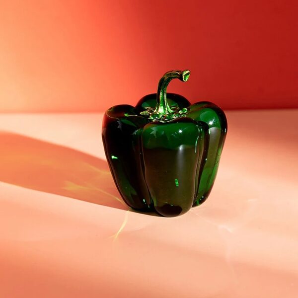 Color Crystal Chili Figurine Collectible Paperweight Glass Pepper Vegetable Ornament Table Office Home Decor Gift - Image 4