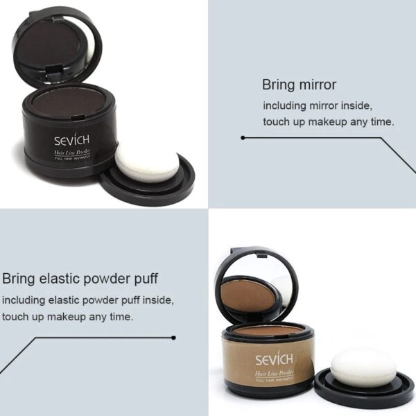Sevich Hairline Powder 4g Hairline Shadow Powder Makeup Hair Concealer Natural Cover Unisex Hair Loss Product - Image 7