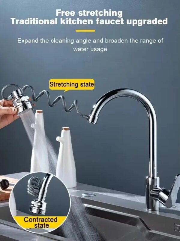 Kitchen Faucet Sprayer Attachment with Stretchable Hose - Image 10
