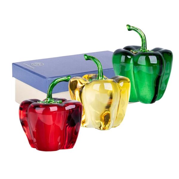 Color Crystal Chili Figurine Collectible Paperweight Glass Pepper Vegetable Ornament Table Office Home Decor Gift - Image 6