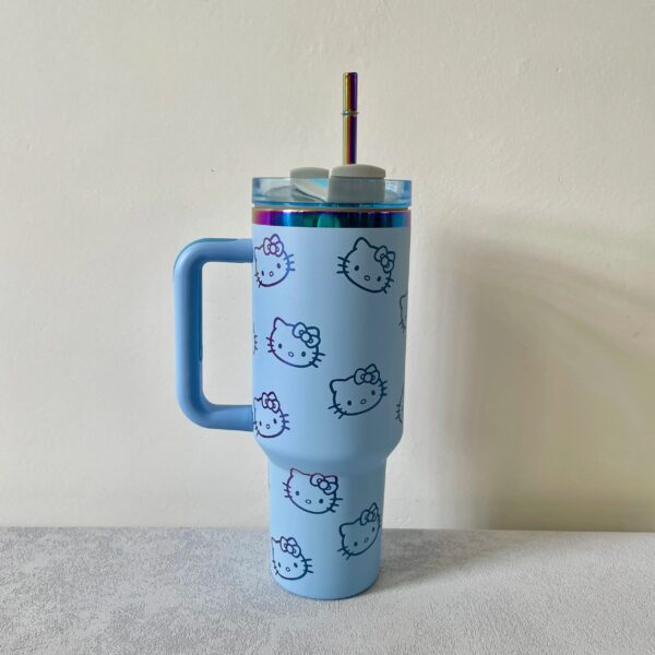 Thermal Coffee hello kitty Cup with Straw Stainless Steel Vacuum Insulated Tumbler 40oz Thermal Iced Travel Cup for Outdoor - Image 9